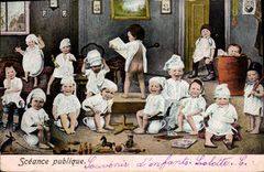 CPA Fantaisie Enfants Enfant Bebe Seance publique