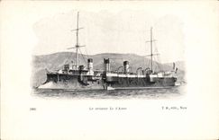 Vintage Postcard Warship the cruiser of Assas