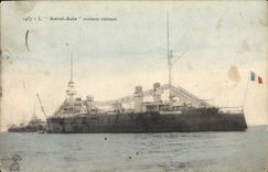 CPA Bateau de Guerre L'Amiral Aube Croiseur Cuirasse