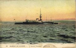 CPA Bateau de Guerre L'Amiral Trehouard garde cotes