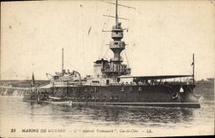 Vintage Postcard Warship the Admiral Trehouare Keeps Dimension