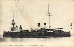 CPA Bateau de Guerre L'Amiral Aube
