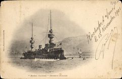 Vintage Postcard Warship Admiral Charner Croiseur Armours