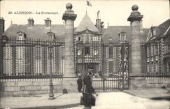 Vintage Postcard Prefecture Alencon Militaria