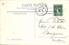Vintage Postcard Mines Mines Saint Etienne Puits of the Winch