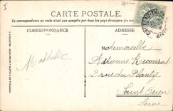 Postal Mina Minas Castillo Thierry Vieux castillo Puerta St Jean Feria del 22 de abril de 1906 en favor de las Sopas populares y familias de menores de Courrieres