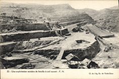 Vintage Postcard Mine Mines a mining of coal has open sky
