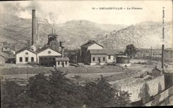 Vintage Postcard Mines Decazeville Mines the plate