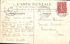 Postal Mina Minas Decazeville la meseta