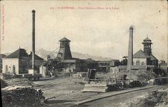 Postal Mina Minas San Etienne Pozo Chatelus Minas del Loira