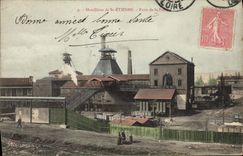 Postal Mina Minas Hullero de San Etienne Pozo de la Bomba