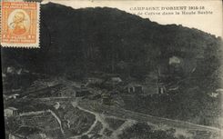 Postal Mina Minas Campaña de Este 1914 de 1918 de Minas de cobre en el Alto Serbia Serbia
