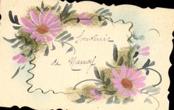 CPA Fantaisie (dessin a la main) Fleurs 