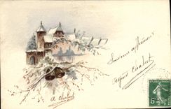 CPA Fantaisie (dessin a la main) Maisons Cloches 