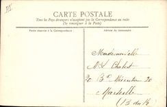 Vintage Postcard Fantasy (drawing has the hand) Houses Bells