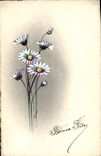CPA Fantaisie (dessin a la main) Fleurs 
