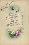 CPA Fantaisie (dessin a la main) Fleurs 
