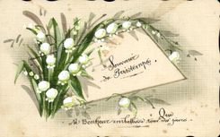 CPA Fantaisie (dessin a la main) Fleurs 