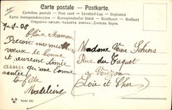 Vintage Postcard Fantasy Woman Clover