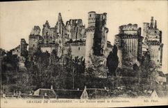 CPA Chateau de Pierrefonds Les ruines avant la Restauration