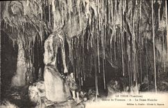 CPA Grotte Grottes Le thor Thouzon La dame blanche