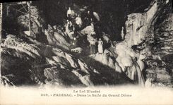 Vintage Postcard Cave Padirac Caves In the room of the large dome