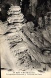 Vintage Postcard Cave Caves Well of Padirac Stalagmites and Lime carbonate cascades