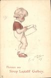 CPA Fantaisie Enfant Pot Publicite Sirop Laxatif Gobey 