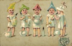 CPA Fantaisie Enfant Pot 