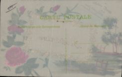 CPA Carte transparente Fleurs 