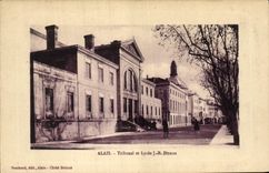 Vintage Postcard Alais Court and Lycee JB Dumas Law courts
