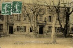 CPA Palais de Justice Aups Var Maison d'ecole Mairie Justice de Paix Gendarmerie (carte toilee)