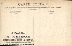 Vintage Postcard Law courts Angouleme Publicity Abibon Large Shoes & Detail Street of the Marseilles Academy