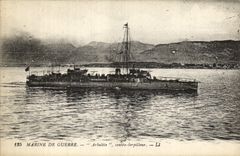 CPA Bateau de Guerre Arbalete Contre torpilleur