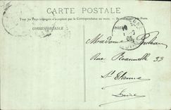 Vintage Postcard Warship Admiral Baudin Cuirasse has turrets