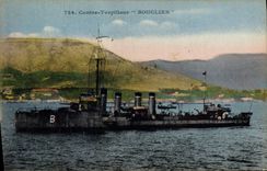 CPA Bateau de Guerre Contre torpilleur Bouclier