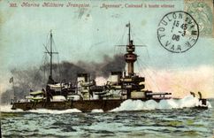 CPA Bateau de Guerre Brennus Cuirasse a toute vitesse