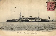 Vintage Postcard Warship Brenus