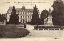 CPA Prefecture et le Monument Sommeiller Annecy