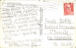 Vintage Postcard Mines Mines Saint Etienne Shaft coal mine Couriot and Chatelus Crossiers