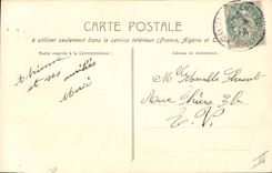 Vintage Postcard Fantasy (drawing has the hand) Boat Poisson