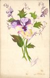 CPA Fantaisie (dessin a la main) Fleurs