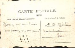 Vintage Postcard Fantasy (drawing has the hand) Poisson Peche