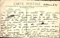 Vintage Postcard Fantasy (drawing has the hand) Miltiaria Soldiers soup