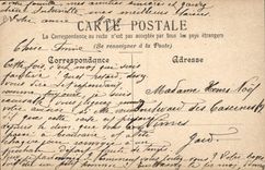 Vintage Postcard Fantasy (drawing has the hand) Woman Flowers