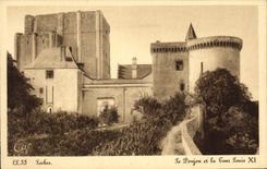 Vintage Postcard Castle Loaches the keep and the tower Louis XI