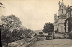 Vintage Postcard Castle of Worn the terrace