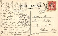 Vintage Postcard Castle Holy Luz Saver the church of the Templars