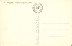 Postal Castillo de Pierrefonds el castillo antes de su restauración