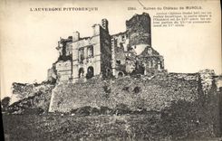 Vintage Postcard Ruins of the Castle of Murols Auvergne